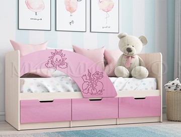 Детская кровать Юниор-3, Розовый металлик в Орле