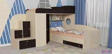 Детская кровать-шкаф Кадет-2, корпус Дуб, фасад Венге в Орле