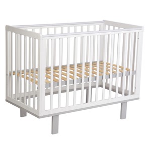 Кровать для новорожденных серия 3400 POLINI Kids Simple 340 Белый / Серый в Орле