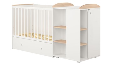 Детская кровать-шкаф с комодом POLINI Kids Ameli 800 Белый / Дуб пастельный, серия AMELI в Орле