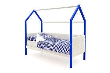 Кровать-домик детская «Svogen сине-белый» мягкая в Орле