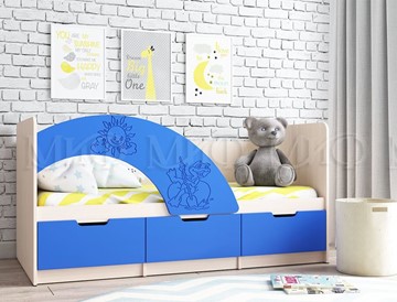 Детская кровать с ящиками Юниор-3, синий матовый в Орле