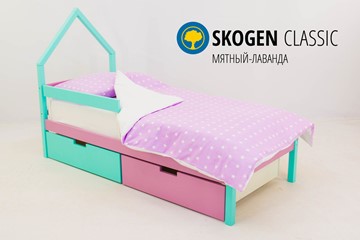 Детская кровать-домик мини Skogen мятный-лаванда в Орле