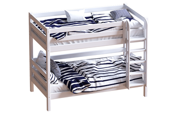 Двухъярусная детская кровать Авалон, восковая эмаль с прямой лестницей в Орле
