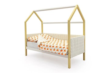 Детская кровать-домик «Svogen бежево-белый» мягкая в Орле