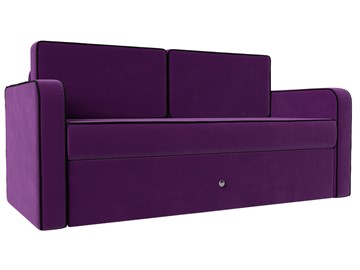 Детский диван-трансформер Смарт, Фиолетовый\Черный (Микровельвет) в Орле