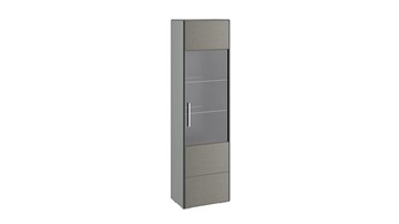 Однодверный шкаф Наоми для посуды, цвет Фон серый, Джут ТД-208.07.25 в Орле