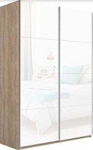 Шкаф 2-дверный Прайм (Белое стекло/Белое стекло) 1400x570x2300, дуб сонома в Орле