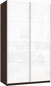 Шкаф Прайм (Белое стекло/Белое стекло) 1600x570x2300, венге в Орле