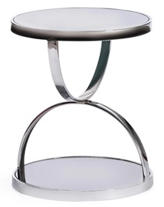 Стеклянный журнальный столик GROTTO (mod. 9157) металл/дымчатое стекло, 42х42х50, хром в Орле