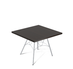 Квадратный столик SHT-S100 / SHT-TT 60/60 ЛДСП (венге луизиана/хром лак) в Орле