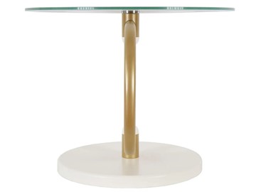 Стеклянный столик Дуэт 13Н (золото-слоновая кость-прозрачное) в Орле