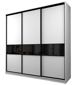Шкаф MAX МШ-25-6-24-999, Профиль Черный/Цвет Белый/Oraclal Черный в Орле