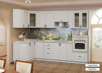 Модульная кухня Веста 1330х2800, цвет Сандал белый в Орле