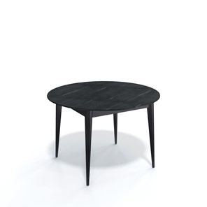 Кухонный круглый стол Kenner W1200 (Черный/Мрамор серый) в Орле