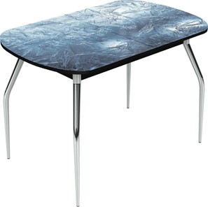 Обеденный раздвижной стол Ривьера исп.2 хром №5 (Exclusive h157/черный) в Орле