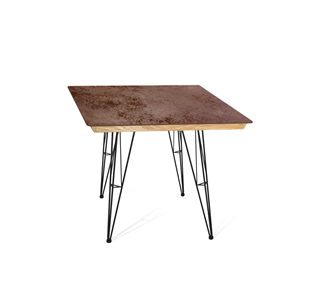Керамический обеденный стол SHT-TU10 (4 шт.)/ТT8 60/60 (черный/прозрачный лак/коричневая сепия) в Орле