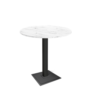 Барный стол SHT-TU5-BS1/H110 / SHT-TT 90 ЛДСП (мрамор кристалл/черный) в Орле