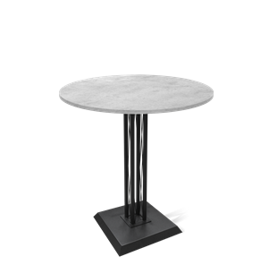 Круглый стол на кухню SHT-TU6-BS2/H110 / SHT-TT 90 ЛДСП (бетон чикаго светло-серый/черный) в Орле