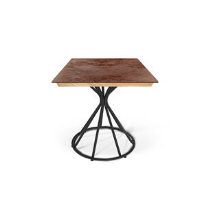 Керамический кухонный стол SHT-TU4-1/ТT8 60/60 (черный муар/прозрачный лак/коричневая сепия) в Орле