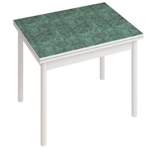 Кухонный стол СТ22, Белый/Зеленый мрамор в Орле