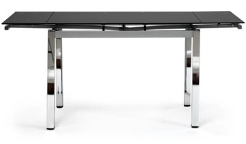 Стол со стеклянной столешницей CAMPANA ( mod. 346 ) металл/стекло 70x110/170x76, хром/черный арт.11413 в Орле