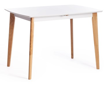 Небольшой стол Claire, дерево гевея/МДФ, 110+30x75x75 Белый/натуральный арт.15111 в Орле