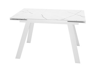 Раскладной стол DikLine DKL140 Керамика Белый мрамор/опоры белые (2 уп.) в Орле