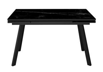 Стол раздвижной DikLine SKA125 Керамика Черный мрамор/подстолье черное/опоры черные (2 уп.) в Орле