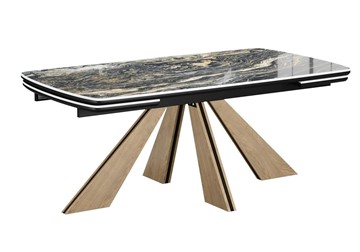 Раскладной стол DikLine SKP180 Керамика Amadeus/подстолье черное/опоры дуб монтана (2 уп.) в Орле