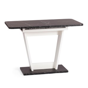 Раскладной стол FOX, ЛДСП, 68.6x110-145x75 см, Мрамор черный/Белый, арт.21177 в Орле
