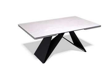 Керамический обеденный стол KB1400, черный/керамика белая в Орле