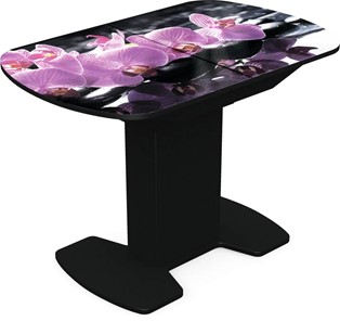 Кухонный стол раздвижной Корсика исп. 2 Фотопечать (Цветы №30) 1200(1515)*800 в Орле
