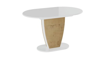 Стол обеденный овальный Монреаль тип 1 (Белый глянец/Бунратти) в Орле