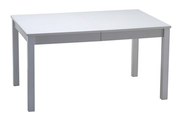 Обеденный раздвижной стол Нагано-2 стекло белое opti (хром-лак) в Орле