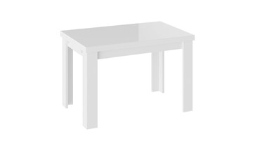 Обеденный раздвижной стол Норман тип 1, цвет Белый/Стекло белый глянец в Орле