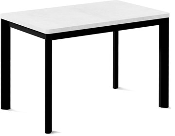 Кухонный стол раскладной Токио-1L (ноги металлические черные, белый цемент) в Орле
