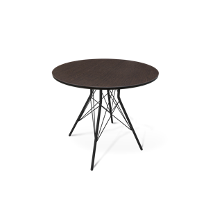 Круглый стол на кухню SHT-TU2-1 / SHT-TT 80 ЛДСП (венге/черный муар) в Орле