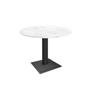 Круглый стол на кухню SHT-TU5-BS1 / SHT-TT 90 ЛДСП (мрамор кристалл/черный) в Орле