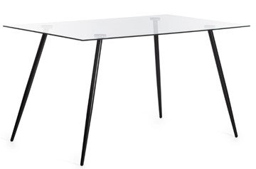 Стеклянный обеденный стол SOPHIA (mod. 5003) металл/стекло (8мм), 140x80x75, черный/прозрачный арт.19231 в Орле