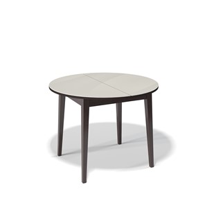 Стеклянный кухонный стол Kenner 1000M (Венге/Стекло крем сатин) в Орле