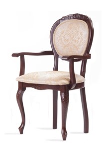Обеденный стул Барокко с резьбой и подлокотниками (стандартная покраска) в Орле