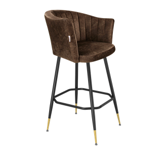 Барный стул SHT-ST42-1 / SHT-S148 (кофейный трюфель/черный муар/золото) в Орле