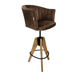 Барный стул SHT-ST42-1 / SHT-S92 (кофейный трюфель/браш.коричневый/черный муар) в Орле