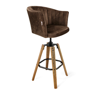 Барный стул SHT-ST42-1 / SHT-S93 (кофейный трюфель/браш.коричневый/черный муар) в Орле