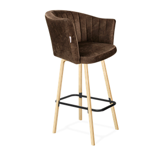 Барный стул SHT-ST42-1 / SHT-S94 (кофейный трюфель/прозрачный лак/черный муар) в Орле