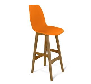 Барный стул SHT-ST29/S65 (оранжевый ral2003/светлый орех) в Орле