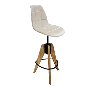 Барный стул SHT-ST29-C/S92 (жемчужный/брашированный коричневый/черный муар) в Орле
