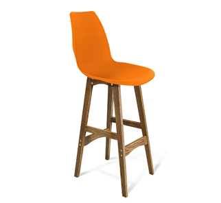 Барный стул SHT-ST29/S65 (оранжевый ral2003/дуб брашированный коричневый) в Орле