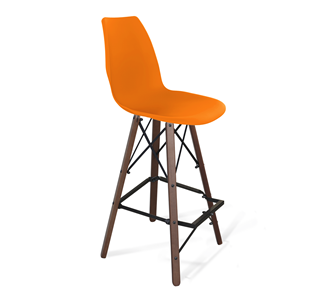 Барный стул SHT-ST29/S80 (оранжевый ral2003/темный орех/черный) в Орле